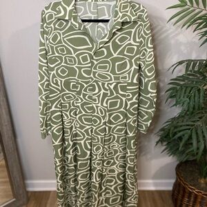 Green Patterned Women's Dress